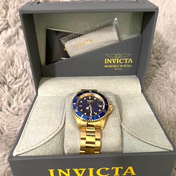 Invicta Pro Diver Automatic Gold-Tone Blue Dial